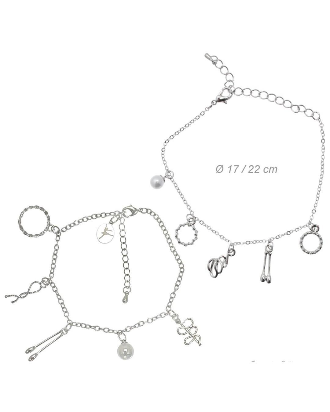 Bracelet en argent avec gymnaste