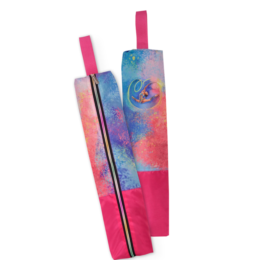 Cover for rhythmic gymnastics clubs girl with ribbon
