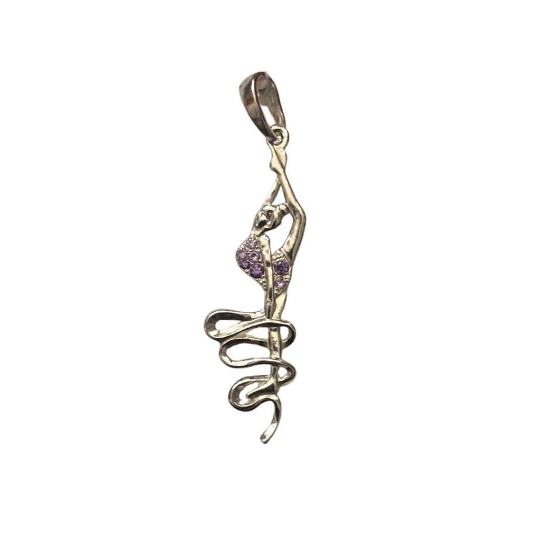 Pendentif en argent « Fille au ruban »