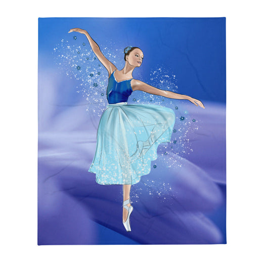Plaid à motifs de ballerines bleues