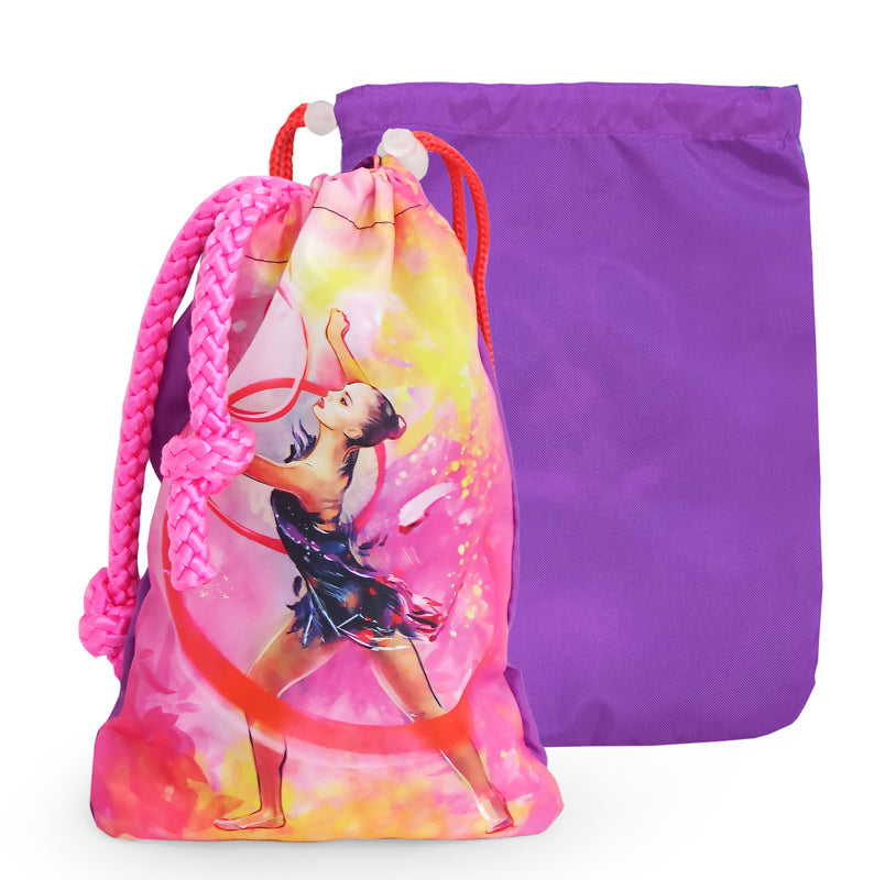 Cover for rhythmic gymnastics rope pink with purple