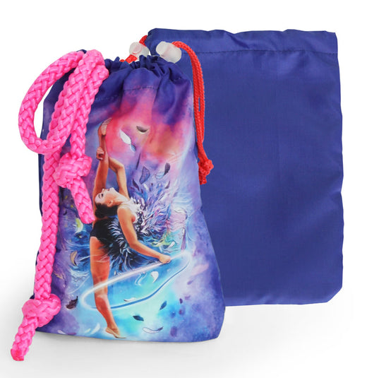 Cover for rhythmic gymnastics rope blue with pink