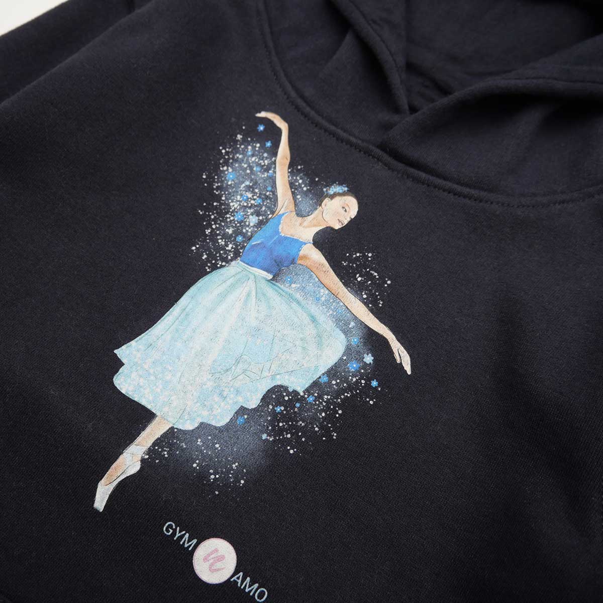 Sweat à capuche imprimé danseuse 